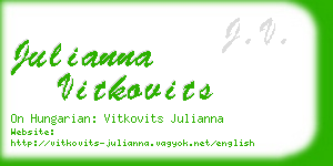 julianna vitkovits business card